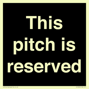 This pitch is reserved